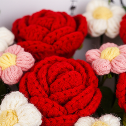 Hand Crocheted Flowers (9 Buds)