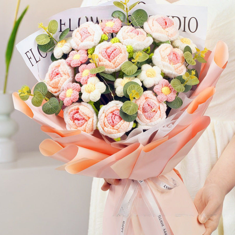 Hand Crocheted Flowers (9 Buds)